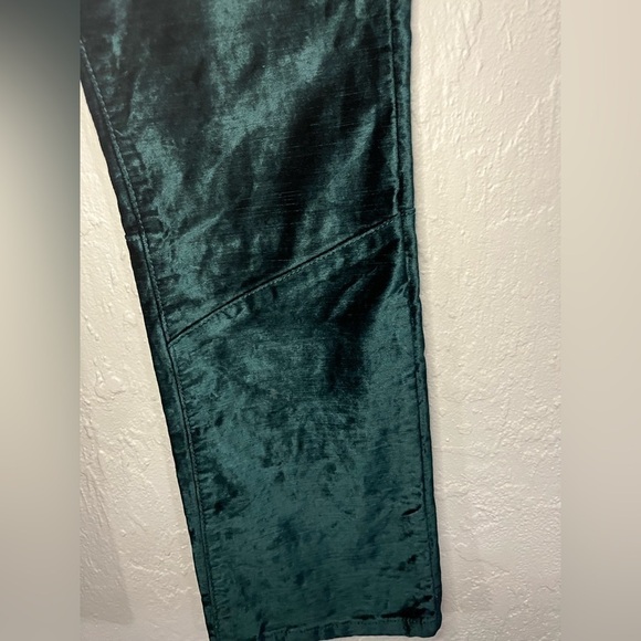 Free People Emerald Green Velvet Pants Size 25 - Picture 6 of 10